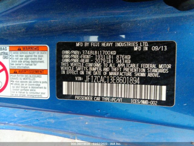JF1ZCAC13E8601894 Subaru Brz Limited