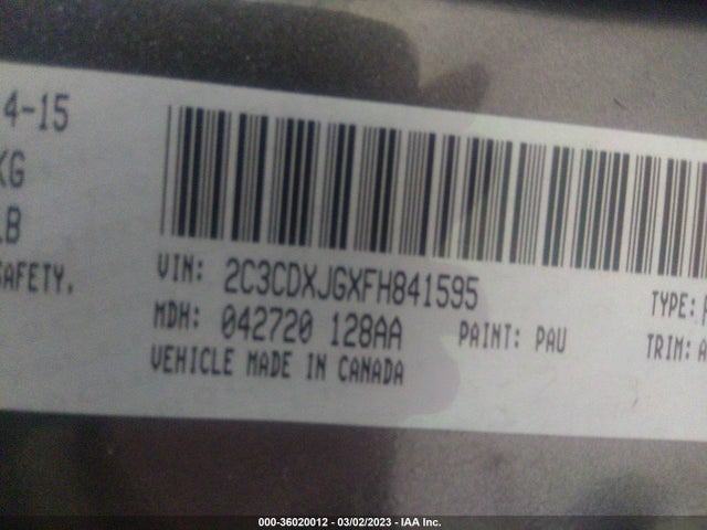 Dodge Charger Sxt 2015 2C3CDXJGXFH841595 Image 9
