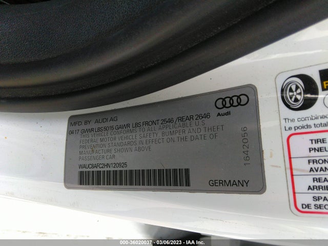 Audi A6 PREMIUM 2017 WAUC8AFC2HN120925 Image 9