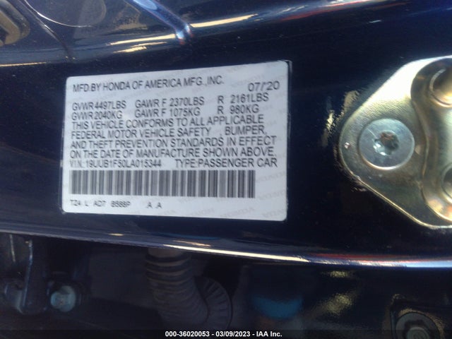 Acura Tlx W/technology Pkg 2020 19UUB1F50LA015344 Image 9