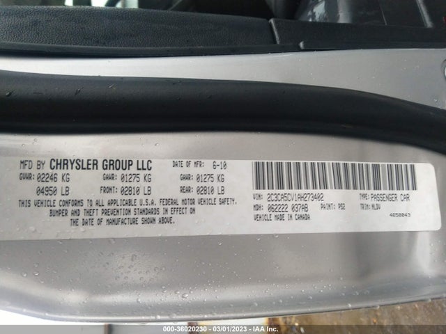 Chrysler 300 Touring Signature 2010 2C3CA5CV1AH273402 Image 9