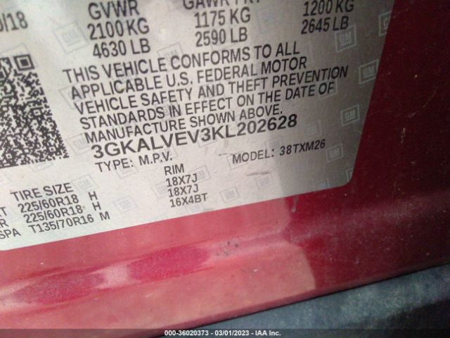 3GKALVEV3KL202628 GMC Terrain Slt