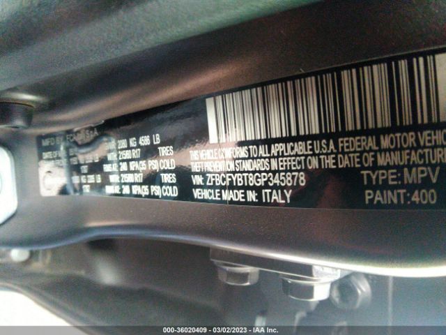 ZFBCFYBT8GP345878 Fiat 500x Easy