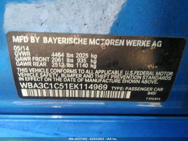 WBA3C1C51EK114969 BMW 3 Series 328i