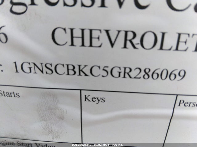 Chevrolet Tahoe Lt 2016 1GNSCBKC5GR286069 Image 9