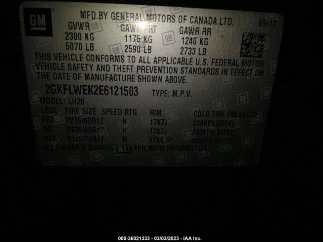 2GKFLWEK2E6121503 GMC Terrain Sle