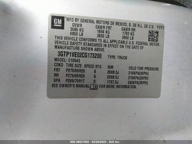 GMC Sierra 1500 Sle 2012 3GTP1VE02CG173200 Image 10