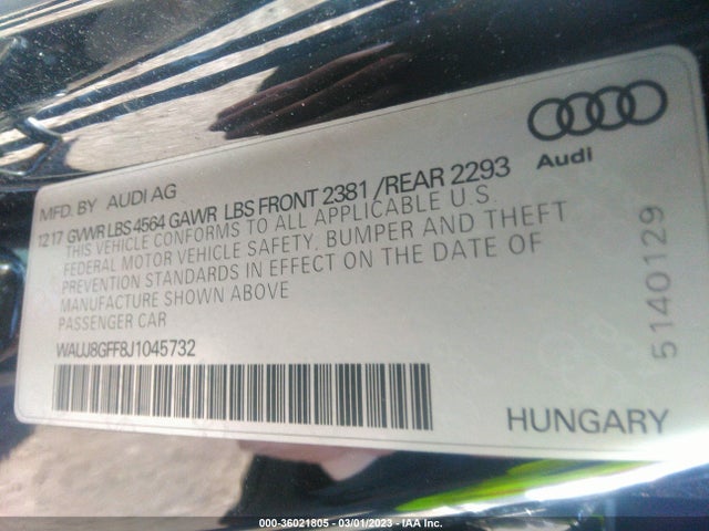 Audi A3 Sedan Premium Plus 2018 WAUJ8GFF8J1045732 Image 9