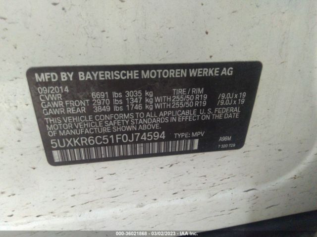 5UXKR6C51F0J74594 BMW X5 Xdrive50i
