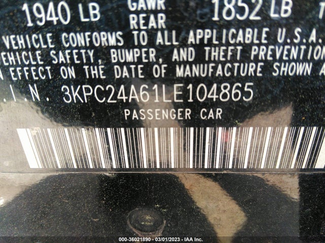 2020 Hyundai Accent, VIN: 3KPC24A61LE104865