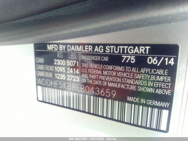 WDDHF5KB8EB043659 Mercedes-Benz E-class E 350