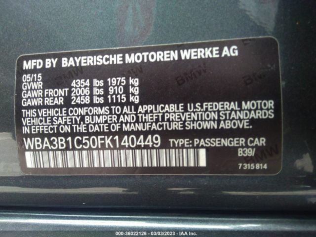 WBA3B1C50FK140449 BMW 3 Series 320i