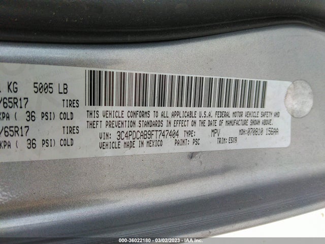 Dodge Journey American Value Pkg 2015 3C4PDCAB9FT747404 Image 10
