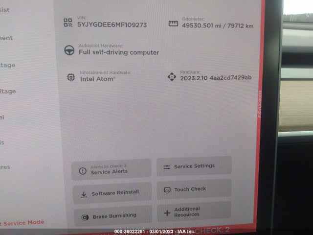 5YJYGDEE6MF109273 Tesla Model Y Long Range