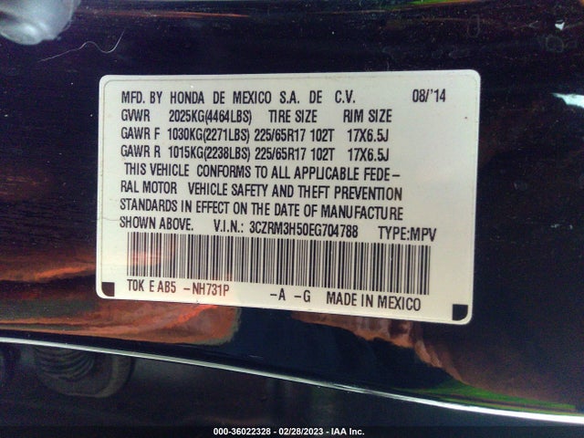 Honda CR-V EX 2014 3CZRM3H50EG704788 Image 10