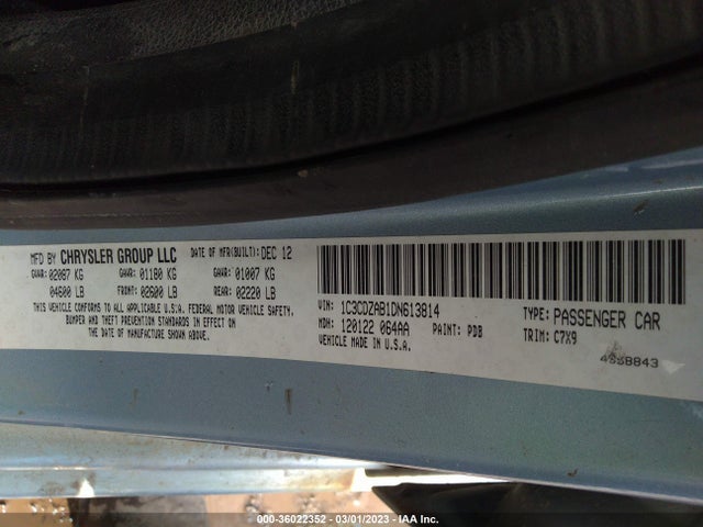 Dodge Avenger 2013 1C3CDZAB1DN613814 Image 10