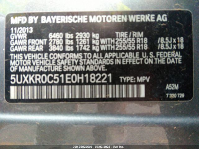 5UXKR0C51E0H18221 BMW X5 Xdrive35i