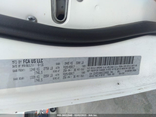 2016 DODGE JOURNEY SE VIN: 3C4PDCABXGT230923