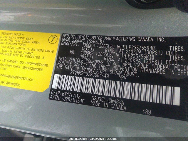 Lexus RX 350 2008 2T2HK31U28C081449 Image 9