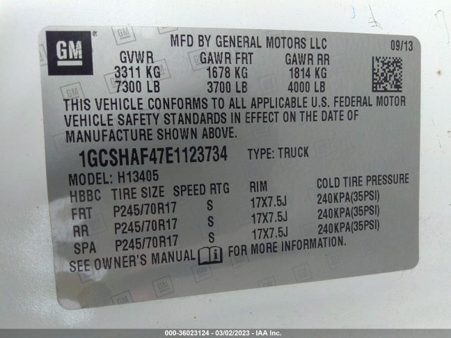 2014 Chevrolet Express, VIN: 1GCSHAF47E1123734