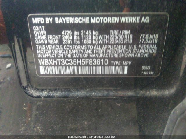 WBXHT3C35H5F83610 BMW X1 Xdrive28i