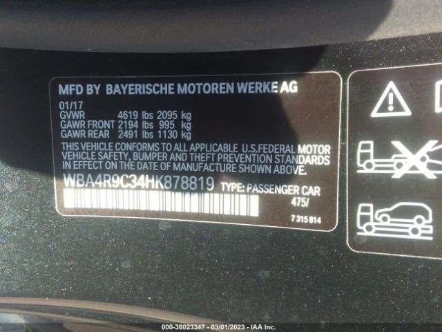 WBA4R9C34HK878819 BMW 4 Series 430i Xdrive