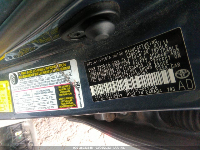 Toyota Corolla L/le/s/s Plus/le Plus 2014 2T1BURHE7EC095963 Image 10