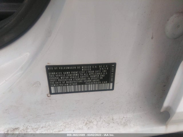 3VWC57BU1KM107689 Volkswagen Jetta S/se/r-line