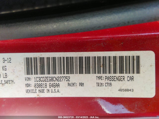 Dodge Avenger Sxt Plus 2012 1C3CDZEG8CN227752 Image 10