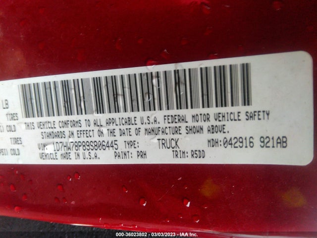 Dodge Dakota Trx 2009 1D7HW78P89S806445 Image 11