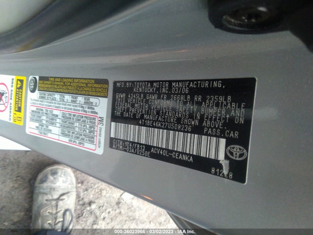 Toyota CAMRY LE 2007 4T1BE46K27U508236 Image 10