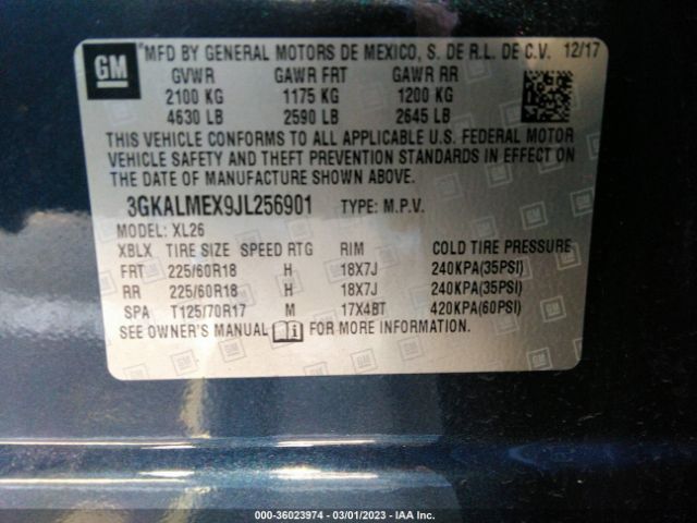 3GKALMEX9JL256901 GMC Terrain Sle