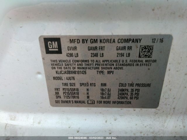 KL4CJASBXHB101426 Buick Encore Preferred