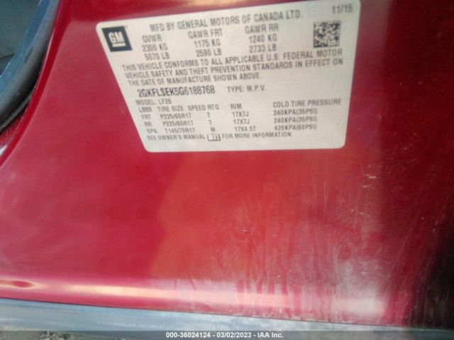 2GKFLSEK5G6188768 GMC Terrain Sle