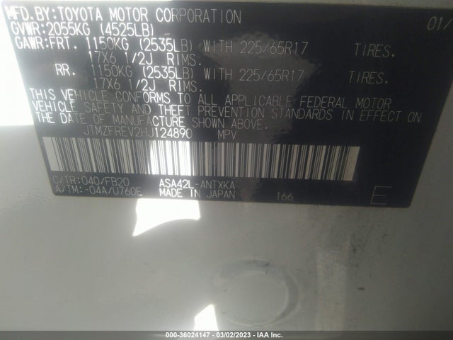 Toyota RAV4 LE 2017 JTMZFREV2HJ124890 Image 10