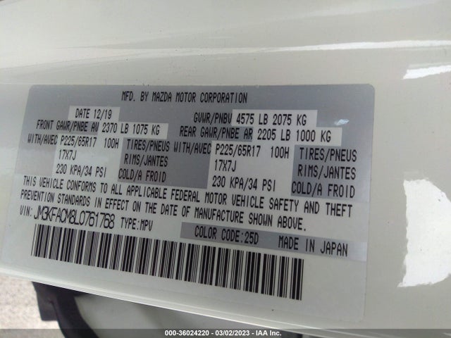 Mazda Cx-5 Touring 2020 JM3KFACM8L0761768 Image 9