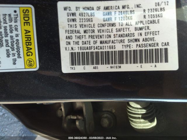 19UUA9F54CA011685 Acura Tl Tech Auto