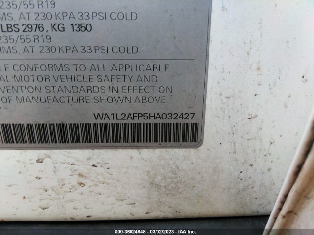 WA1L2AFP5HA032427 Audi Q5 Premium Plus