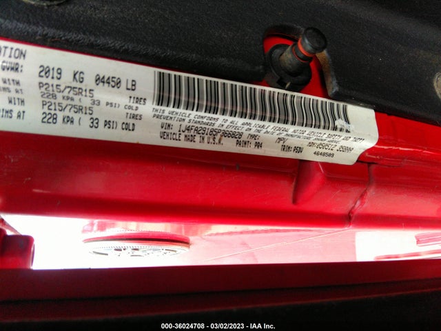 2005 JEEP WRANGLER SE VIN: 1J4FA29185P366828