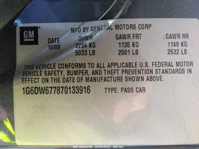 Cadillac STS 2007 1G6DW677870133916 Image 10