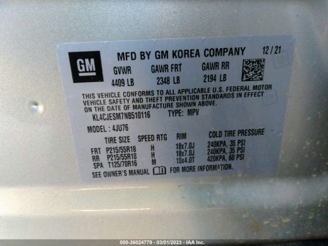 KL4CJESM7NB510116 Buick Encore Preferred
