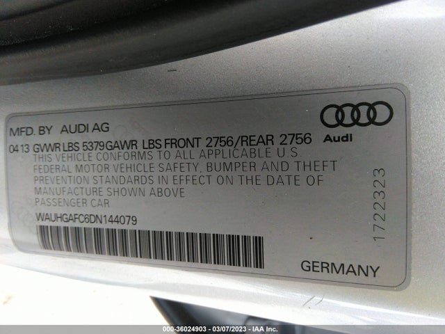 WAUHGAFC6DN144079 Audi A6 3.0t Prestige