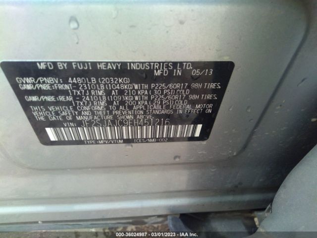 JF2SJAJC9EH451216 Subaru Forester 2.5i Limited