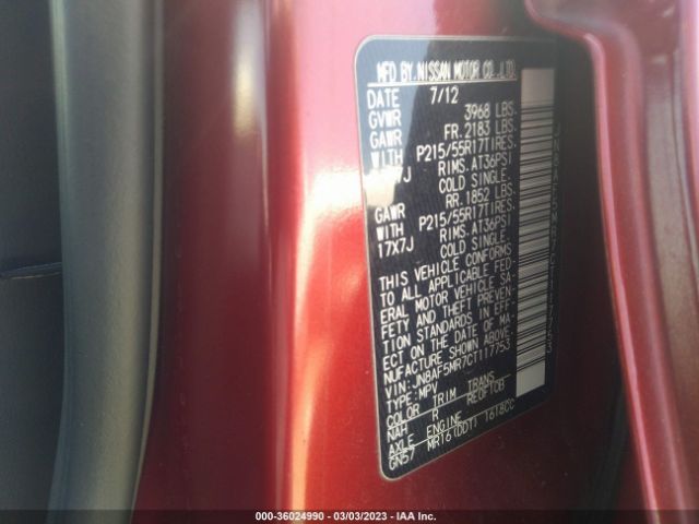 JN8AF5MR7CT117753 Nissan Juke Sl
