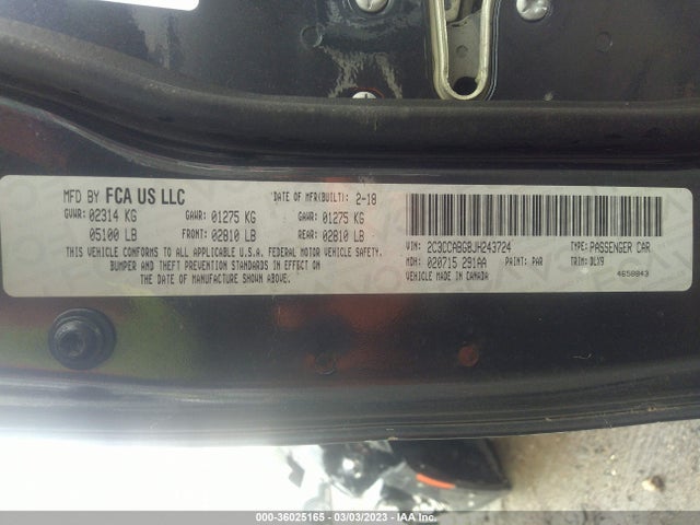 2C3CCABG8JH243724 Chrysler 300 300s