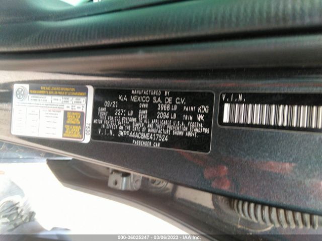 3KPF44AC8ME417524 KIA FORTE GT