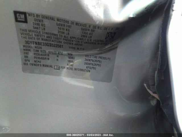 2016 Cadillac SRX, VIN: 3GYFNBE33GS522581