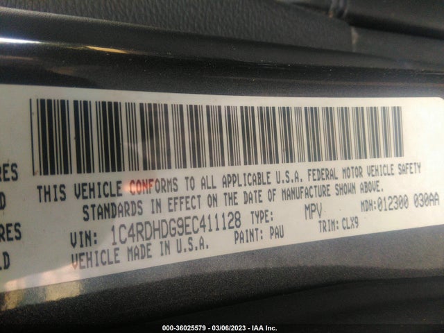 Dodge DURANGO LIMITED 2014 1C4RDHDG9EC411128 Image 9