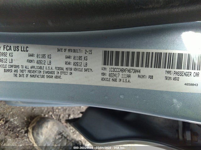 1C3CCCABXFN673044 Chrysler 200 Limited
