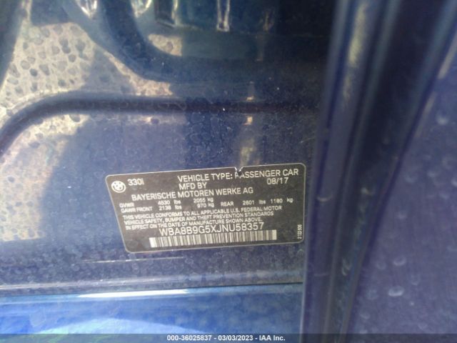 WBA8B9G5XJNU58357 BMW 3 Series 330i